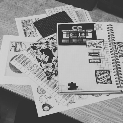 黑白手帐排版｜祭川木