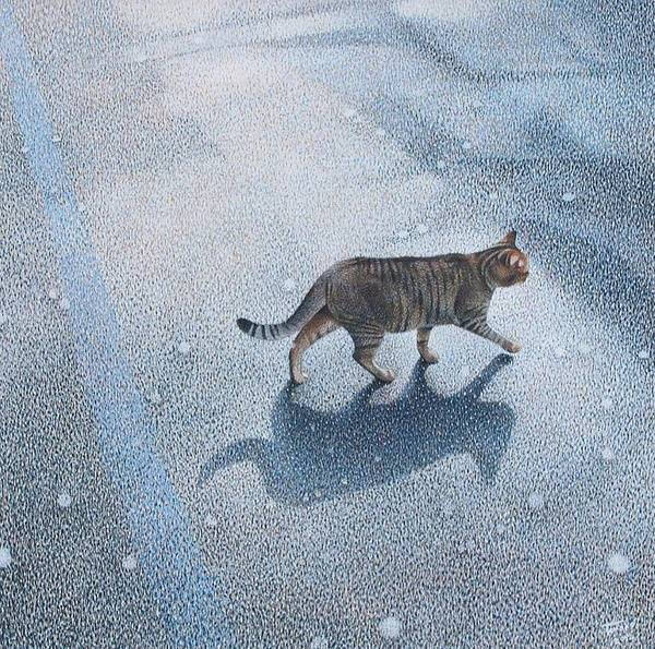 猫咪 版画 Tomoko Sakaoka