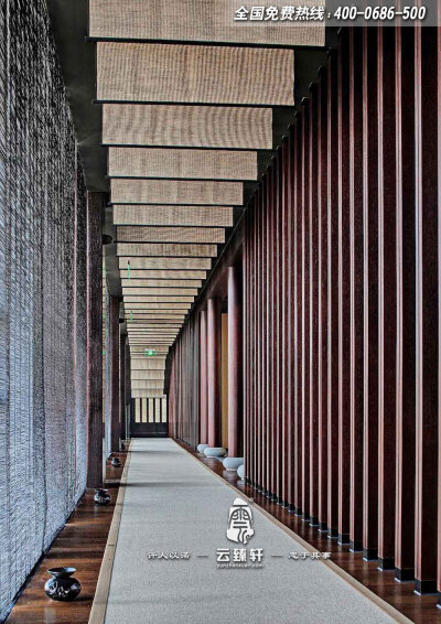 中式养生馆走廊设计