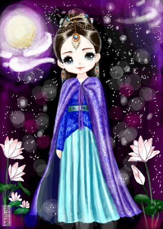 彩虹堂古风手绘美人赵丽颖