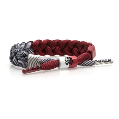 RASTACLAT小狮子鞋带手链 双拼系列 RASPBERRY 红白