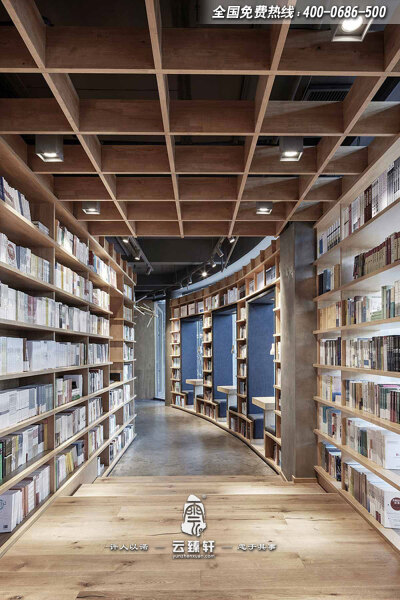 极简禅味书店空间走廊设计