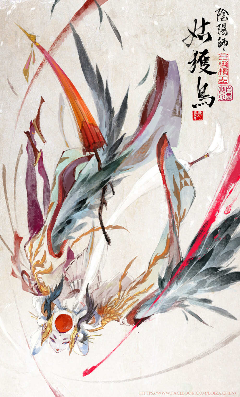 阴阳师 姑获鸟 画师：LOIZA 本作品pixiv id=62036006