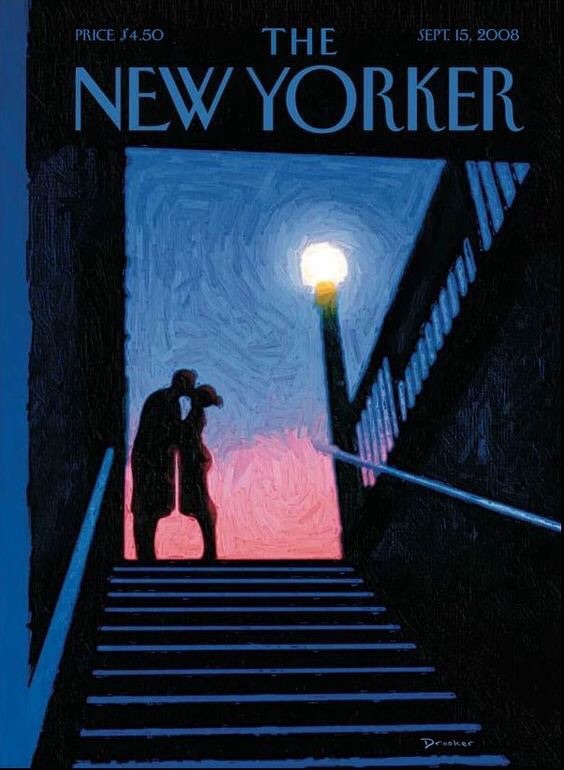 The New Yorker - Monday, September 15, 2008 - Cover “New York Moment” by Eric Drooker