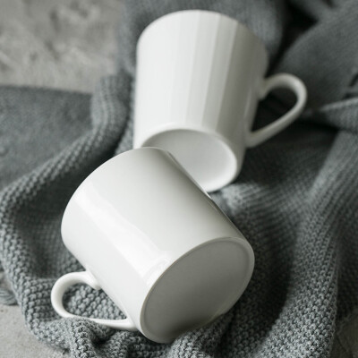 纯白咖啡杯骨瓷小杯欧式纯色杯子日本进口小茶杯有柄杯简约下午茶