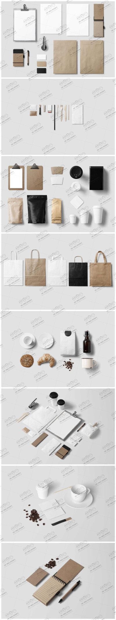 PS0028#咖啡餐厅汉堡品牌 VI效果图智能PSD图层设计素材 贴图样机