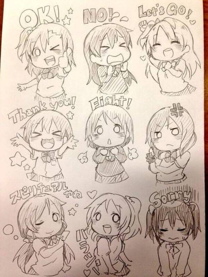 lovelive 手绘 μ's