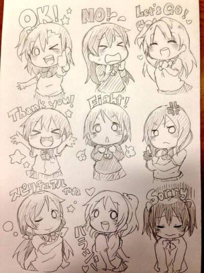 lovelive 手绘 μ's