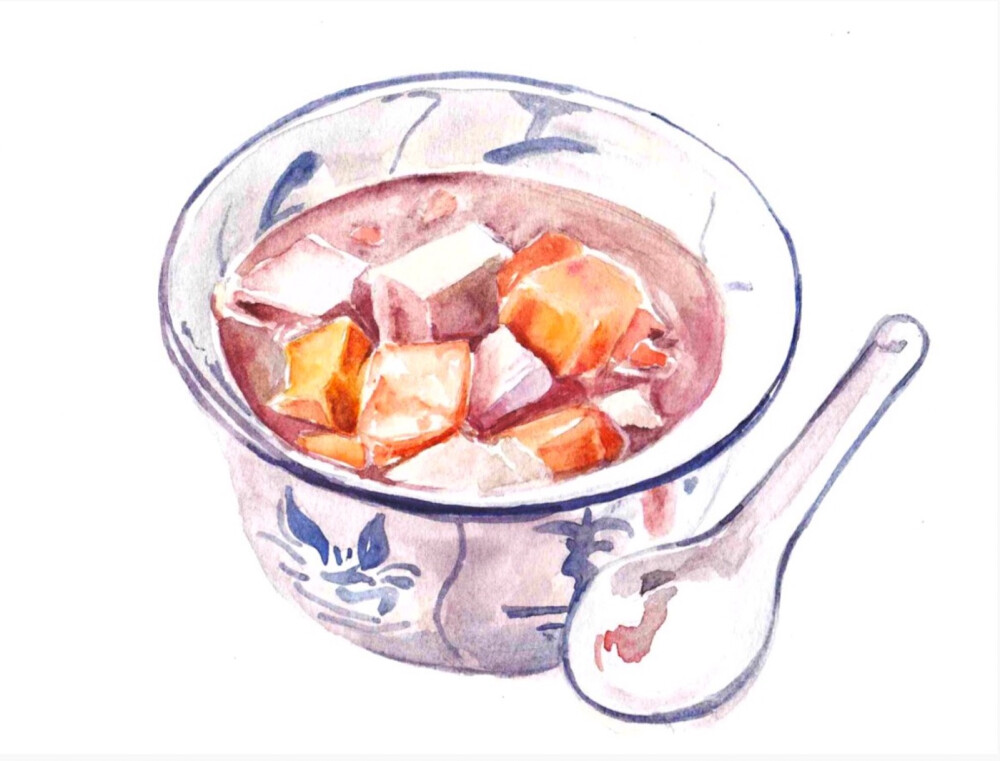 【新加坡美食】芋头甜汤 冬至的冬日，一碗热乎乎的芋头汤，暖身暖胃。南洋口味会加入椰浆，清香沁鼻。