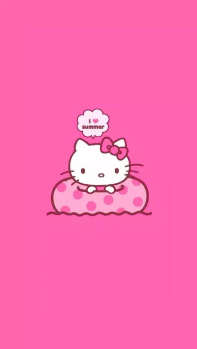 Hello kitty#卡通动漫#凯蒂猫#粉色#手机壁纸"εїз