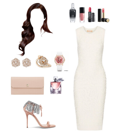 Michael Kors dress，Giuseppe Zanotti sandal，Valextra clutch，Piaget watch、earrings、ring#800