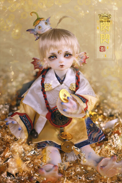 龙魂人形社 限量 BJD SD 娃娃 动漫 玩具 人偶手办 上古系列 巨婴金蟾-闪闪