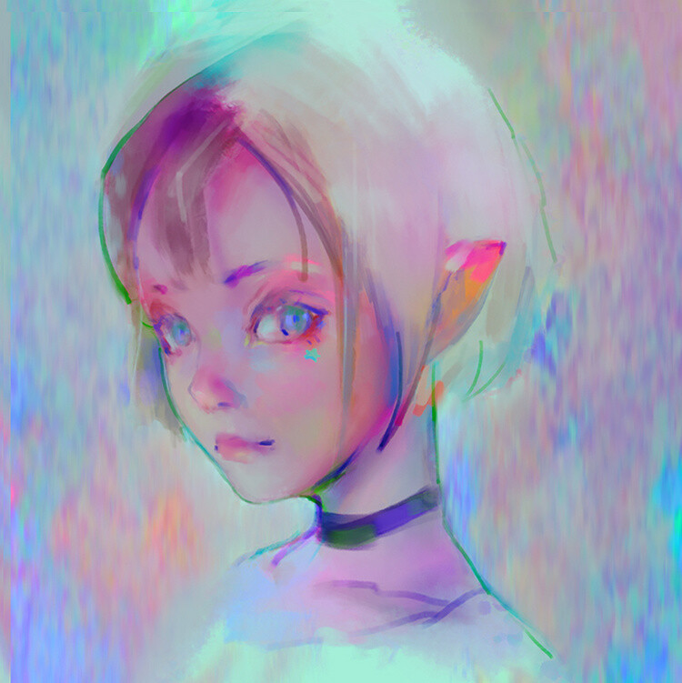 girl color sketch.2016.11-成小布__涂鸦王国插画