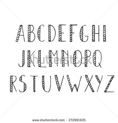  英文字体 26个字母 手写 设计 素材 教程 转自Pinterest