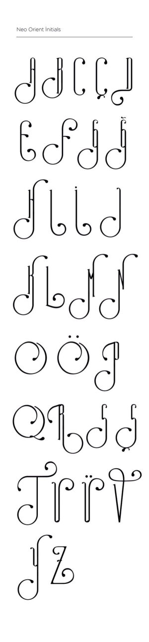  英文字体 26个字母 手写 设计 素材 教程 转自Pinterest