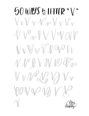  英文字体 26个字母 手写 设计 素材 教程 转自Pinterest