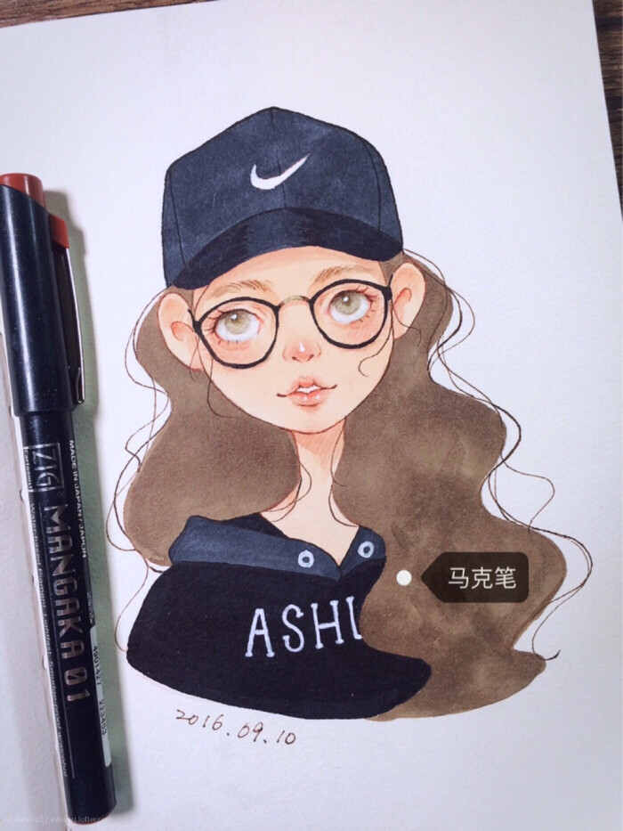 女孩 头像 插画 涂鸦王国作者by 啊睡Ashui.zZ