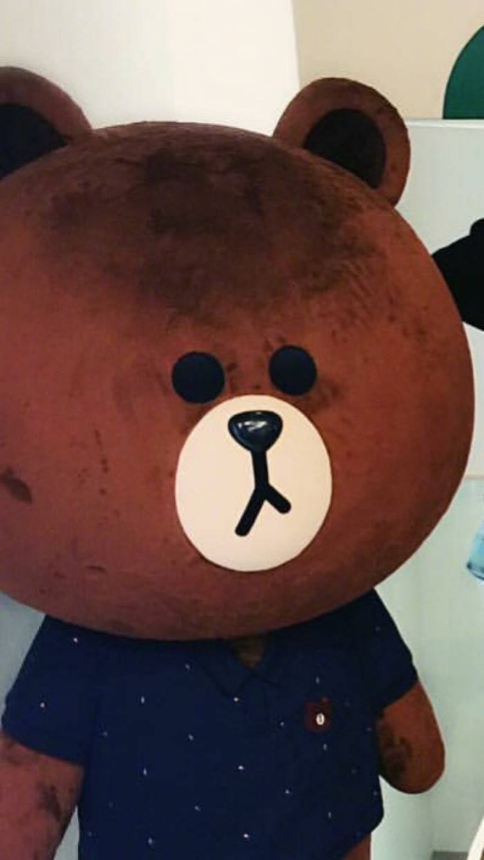 可爱布朗熊少女壁纸