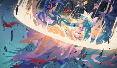 初音未来 告白 画师：ATDAN 本作品pixiv id= 59719307