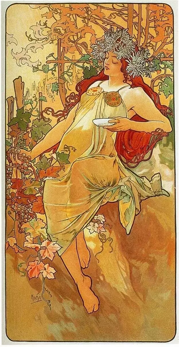 阿尔丰斯·穆夏（Alphonse Maria Mucha）20世纪初推进法国新艺术运动的代表画家