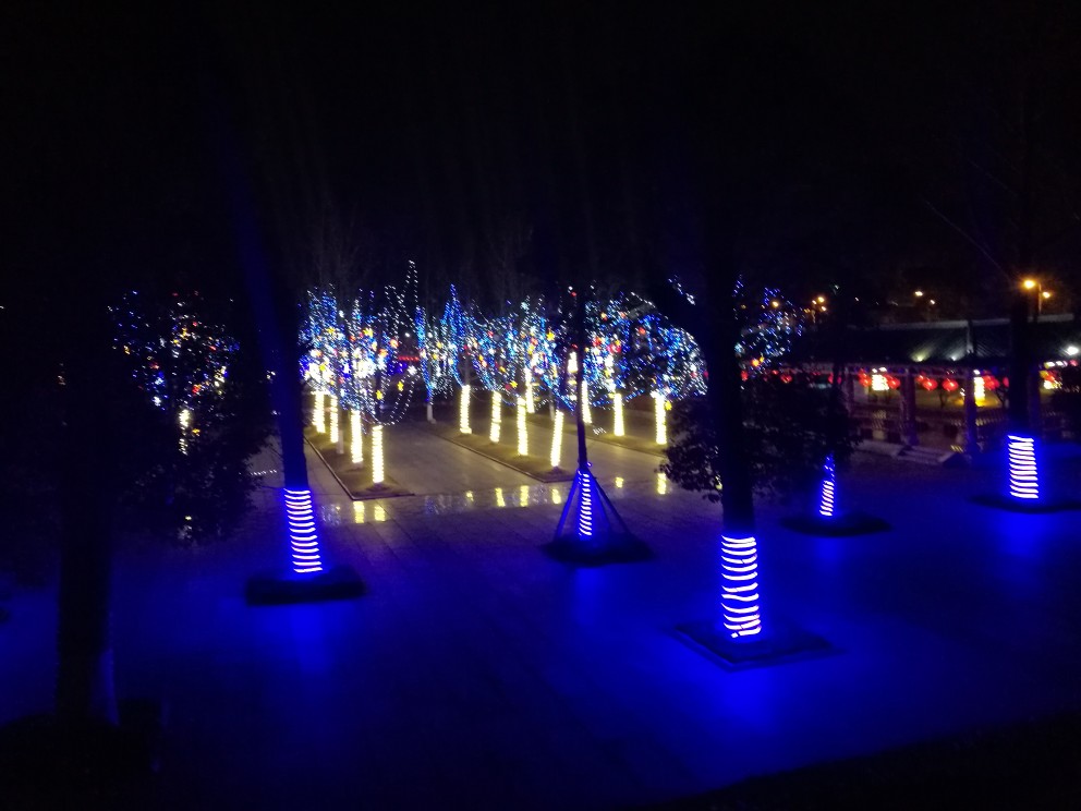 家里神女湖春节夜景