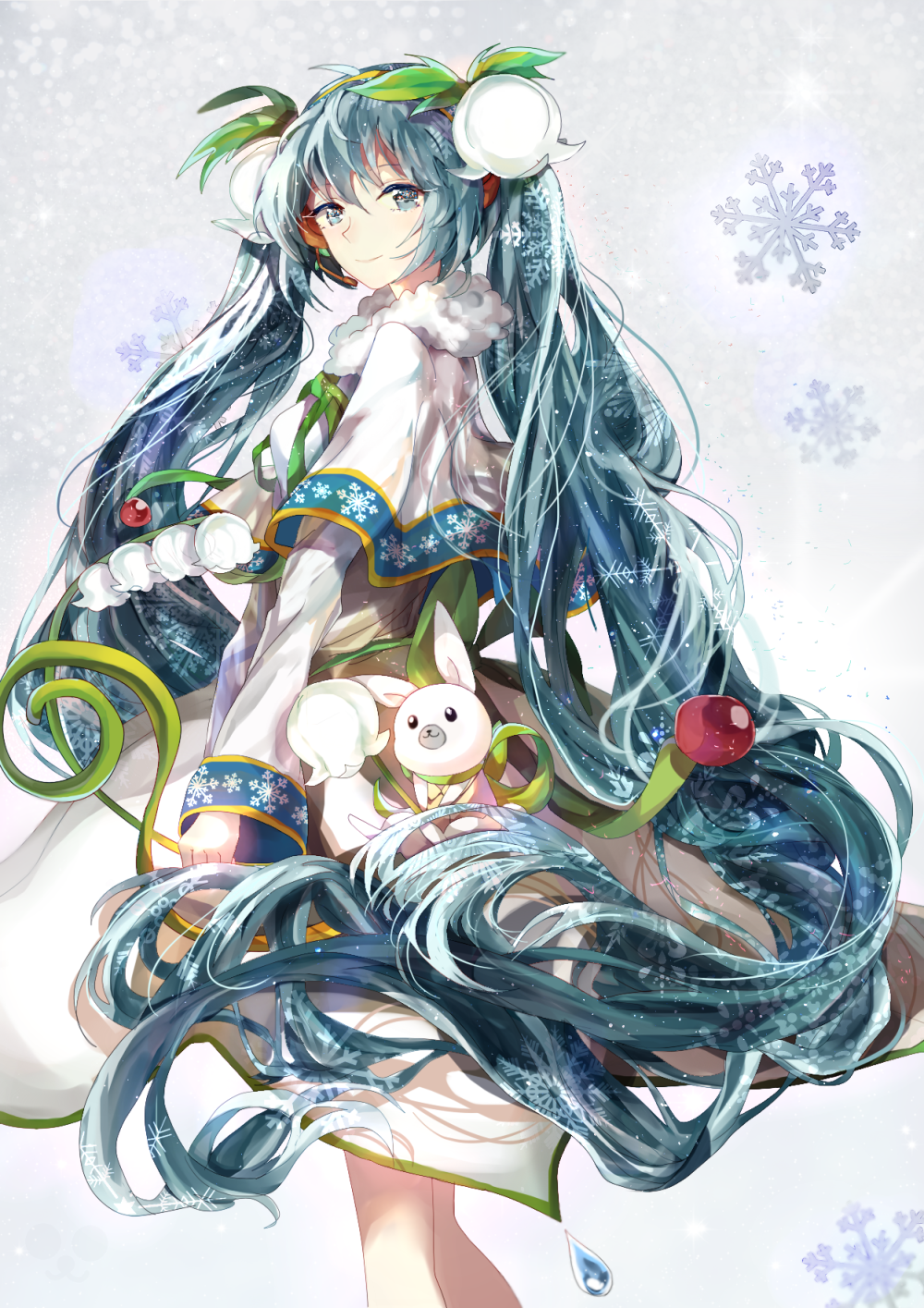 初音未来 雪未来 画师：NADINE 本作品pixiv id= 48657160