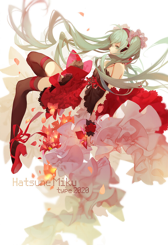 初音未来 画师：ASK 本作品pixiv id= 48888608