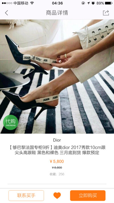 Dior 尖头高跟鞋