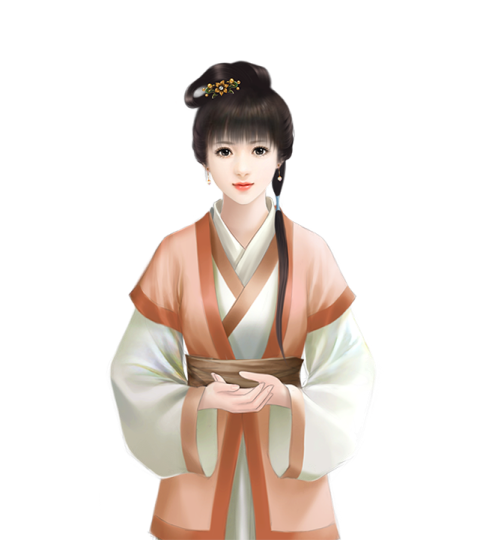 免扣古风人物 侍女