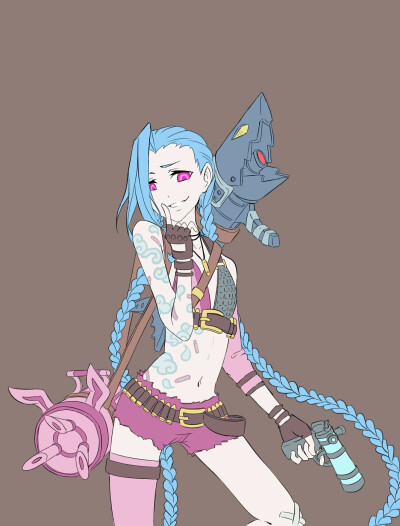 女神金克丝 【P站画师：Ehdo】 JINX 转发注明出处