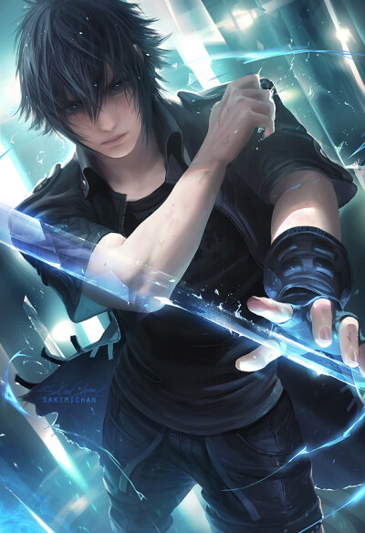 最终幻想XV finalfantasy15 画师：sakimichan 本作品pixiv id= 62120029