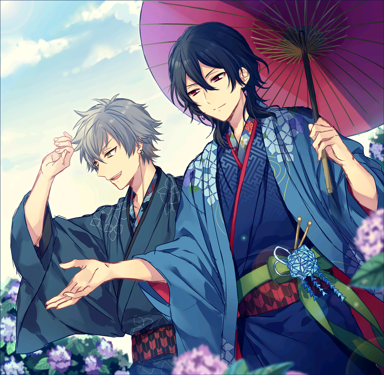 71沐湷搬运71偶像梦幻祭 朔间零 大神晃牙 和服 和风 浴衣 可爱