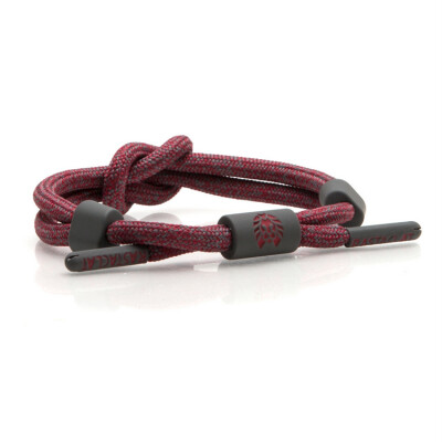 Rastaclat 美国鞋带手链 麻灰系列 FOXY 红灰 绳结