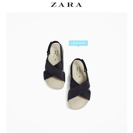 ZARA 童鞋 真皮木底凉鞋 14870203010