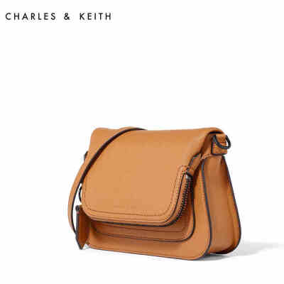 CHARLES&KEITH 单肩包 CK2-80780283 欧美不规则翻盖女包