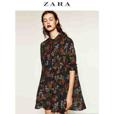 ：ZARA 女装 花卉印花连衣裙