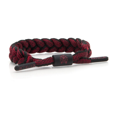 Rastaclat 美国鞋带手链 麻灰系列 LANNI 红黑 经典