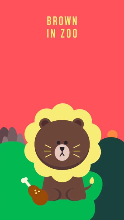 line friends 壁纸 iPhone 可妮兔布朗熊 