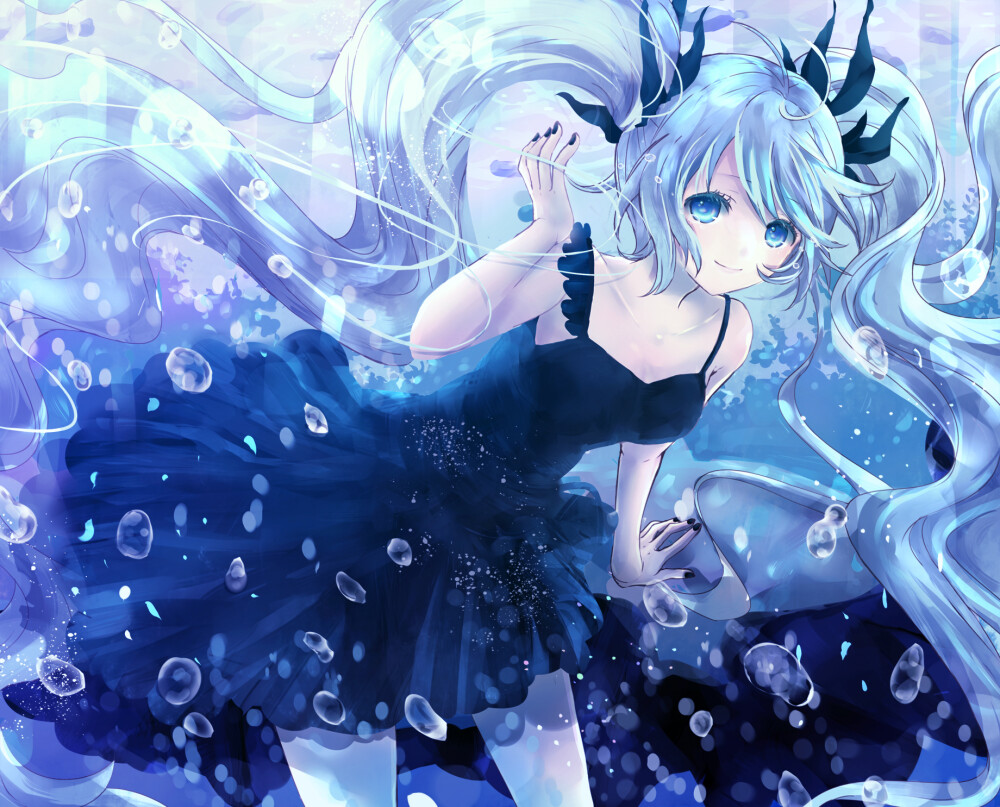 深海少女 初音未来 画师：ﾅﾂﾒ 本作品pixiv id=44045288