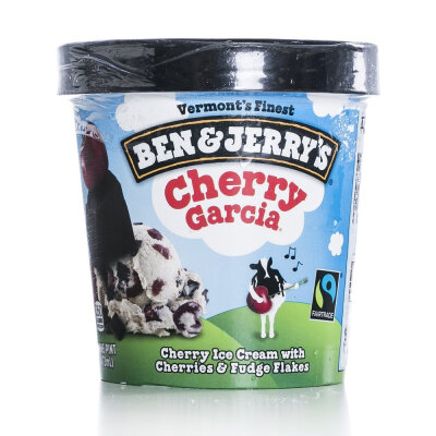 BEN&amp;JERRY'S本杰瑞 樱桃加西亚冰淇淋473ml 美国进口冰激凌