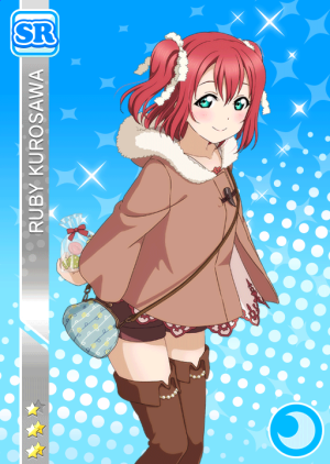 　露比最喜欢偶像了～又可爱，又美丽，非常漂亮，还很耀眼——我认为全部都很好！
　　因此，从小开始便怀着无比喜欢的心情成为了许多不同偶像的粉丝。