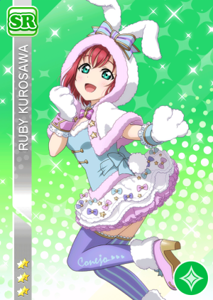 　露比最喜欢偶像了～又可爱，又美丽，非常漂亮，还很耀眼——我认为全部都很好！
　　因此，从小开始便怀着无比喜欢的心情成为了许多不同偶像的粉丝。