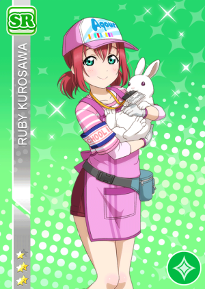 　露比最喜欢偶像了～又可爱，又美丽，非常漂亮，还很耀眼——我认为全部都很好！
　　因此，从小开始便怀着无比喜欢的心情成为了许多不同偶像的粉丝。