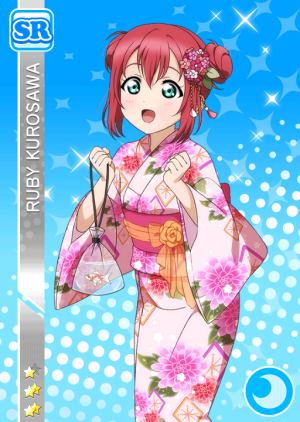 　露比最喜欢偶像了～又可爱，又美丽，非常漂亮，还很耀眼——我认为全部都很好！
　　因此，从小开始便怀着无比喜欢的心情成为了许多不同偶像的粉丝。