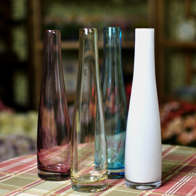 优雅现代简约宜家风格家居装饰品玻璃花瓶水滴瓶多色