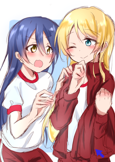 画师クーヤ #pixiv http://www.pixiv.net/member_illust.php?illust_id=56282964&mode=medium
lovelive μ's 园田海未 洵濑绘里 umi eli