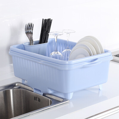日本进口碗碟架沥水架塑料餐具收纳架放碗架碗盘架厨房碗筷架带盖
