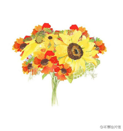 水彩花卉作品欣赏。| 绘画：Catharine Campbell