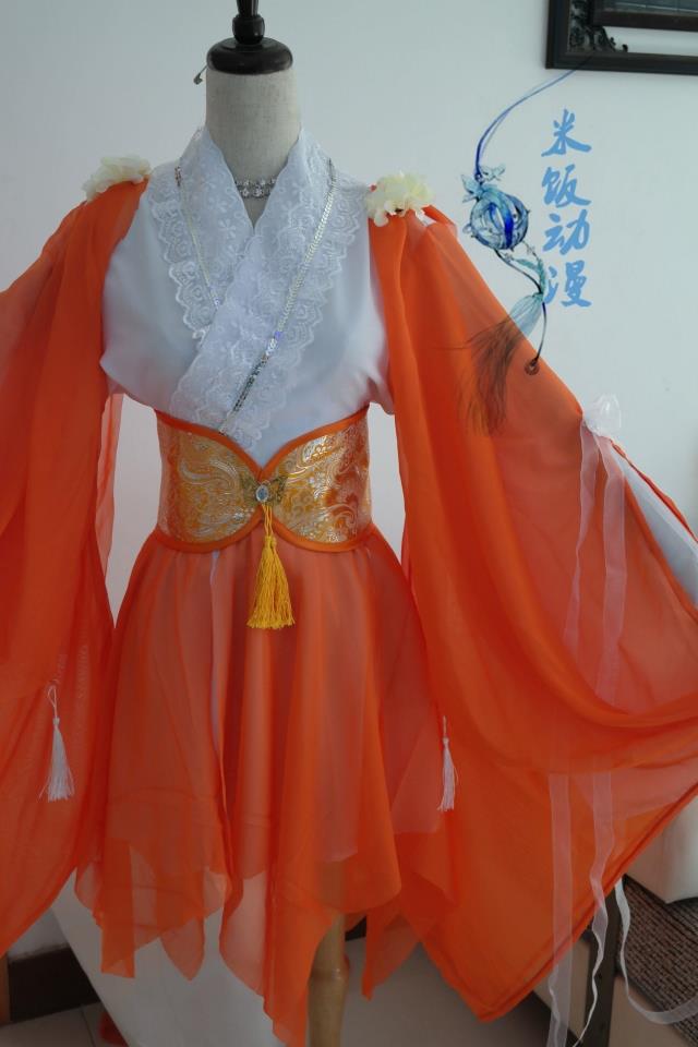 古装/cos服 橙色短古cos 飘逸妖娆 林奉紫 重雪芝 花千骨