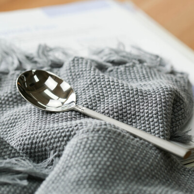 猪猪美家哑光手柄圆头勺创意长柄大汤勺木质酱汤搅拌勺调味勺木勺